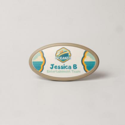 Always Recycled Select Name Badge - Oval - Safety Pin