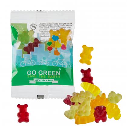 Vegan organic fruit gum bears