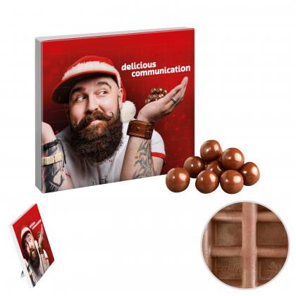 Paper Mini-Advent Calendar with chocolate crisp balls