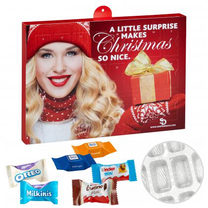 Premium Gift Adv. Cal. Ritter Sport, Milka, Kinder Chocolate Mini & Kinder bueno Mini Mix