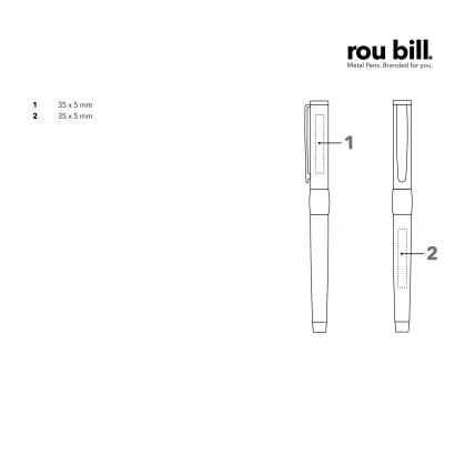 Rou bill® Image Black Line Rollerball Pen