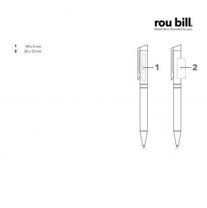 Rou bill® Carbon Black twist Ball Pen
