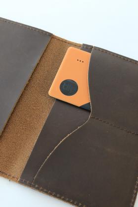 Tile Slim + Full Grain Leather Passport Wallet