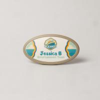 Always Recycled Select Name Badge - Oval - Safety Pin