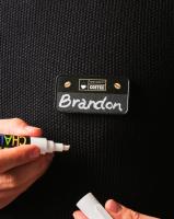 Always Recycled Chalkboard Name Badge – Rectangular Low Window - Magnet back