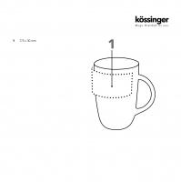 Kossinger® Elektra White slim stoneware mug
