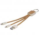 Bates wheat straw and cork 3-in-1 charging cable