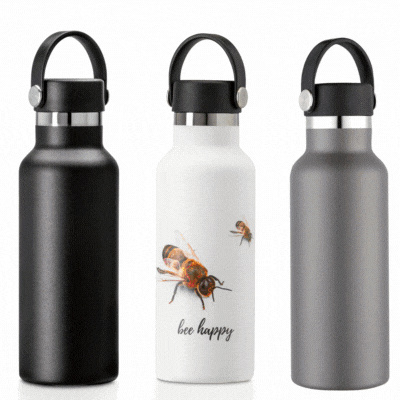 Santos recycled 500ml white insulated bottle