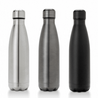 Oasis recycled silver stainless steel insulated thermal bottle - 500ml