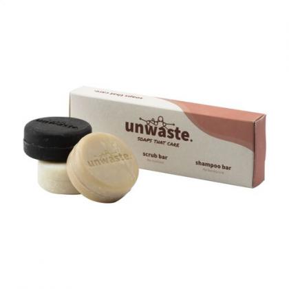 Unwaste Soap Set soap, scrub and shampoo