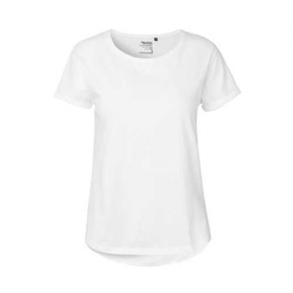 Neutral Fairtrade Organic Ladies Roll Up Sleeve T-shirt