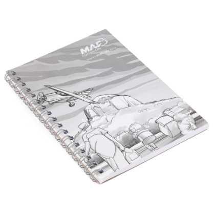 Green & Good A6 Wirebound White Cover Notebook - Recycled