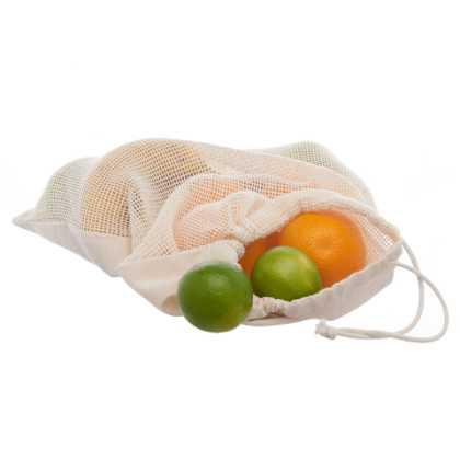 Green & Good Reusable Cotton Brockley Fruit & Veg Bag - Fairtrade & Organic 4oz Cotton