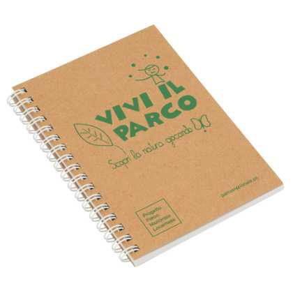 Green & Good A6 Wirebound Natural Board Notebook - Recycled
