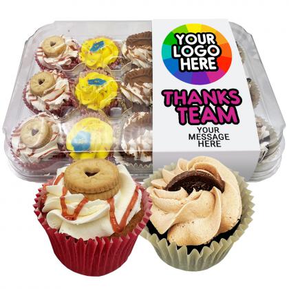 Funky Cupcakes with Logo Wrap (x15)