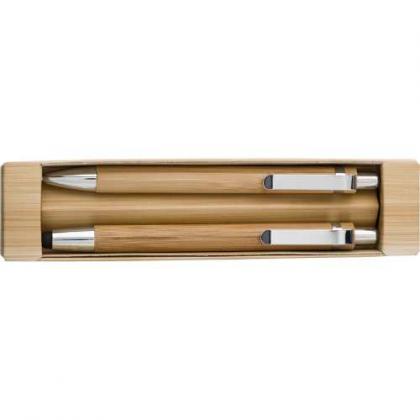 Bamboo pen & pencil set