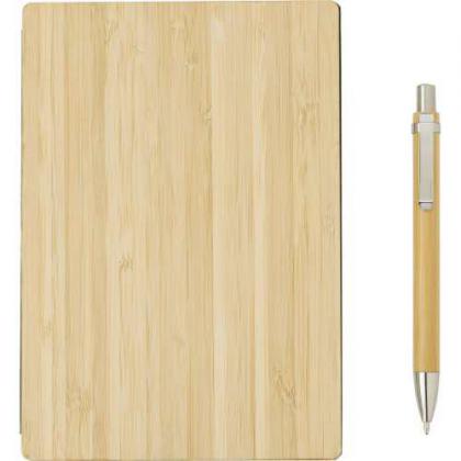 Bamboo covered notebook