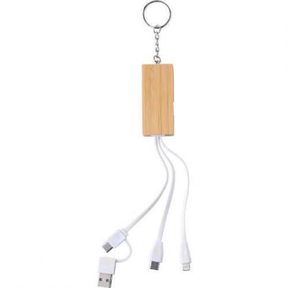 Bamboo charger and keychain