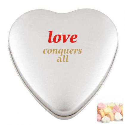 Large heart tin with fruit heart sweets