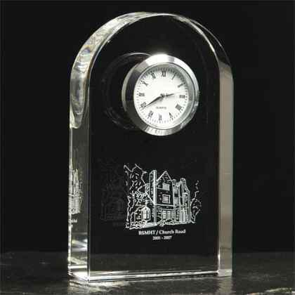 Optical Crystal Arch Clock