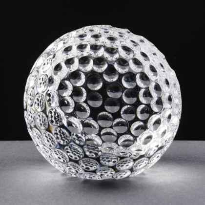 80mm Crystal Golf Ball with sloping flat face