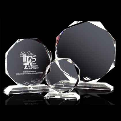 Large Crystal Octagon Award