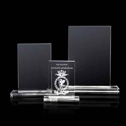 Large Optical Crystal Rectangular Trophy Award