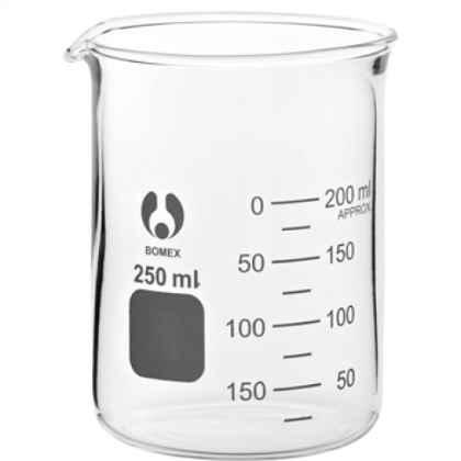 250ml beaker with calibration bulk packed