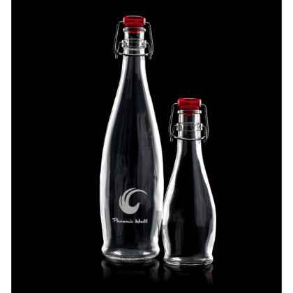 Large Flip Top Bottle with Red Stopper