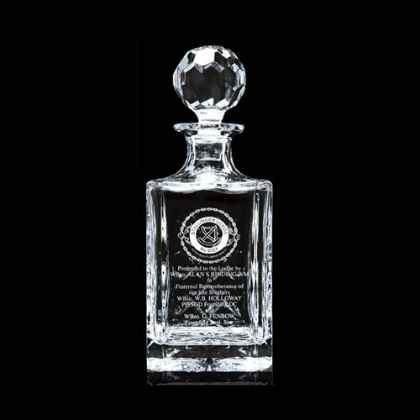 Cut Square Crystal Decanter Gift Boxed