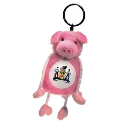 Pig Stringy Soft Toy Keyring