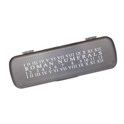 Roman Numeral Frosted Pencil Case