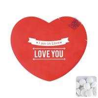 Heart mint card with sugar free mints