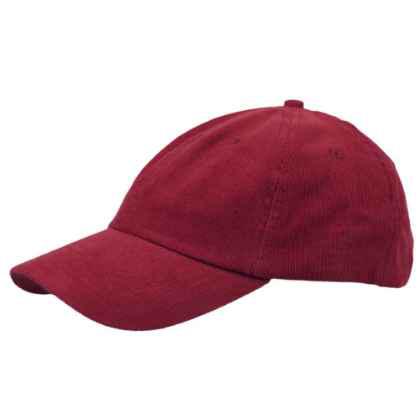 Poly/Cotton Cord 6 Panel unstructured cap with metal slide adjuster