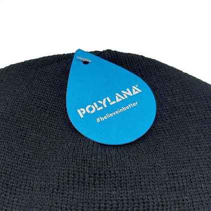 Polylana knitted beanie with turn up