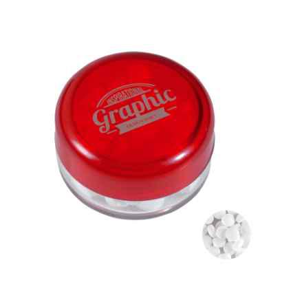 Round container with extra strong 'triangle' mints