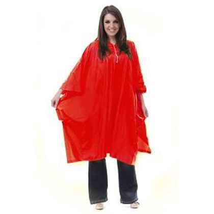 Waterproof Rain Poncho Deluxe PVC With Hood, Adult Size
