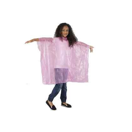 Waterproof Emergency Child Rain Poncho With Hood – Disposable – Pack of 10
