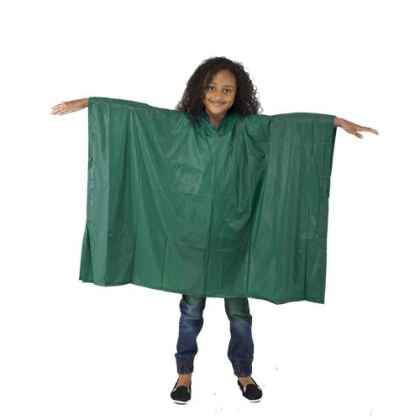 Childs Waterproof Rain Poncho With Hood – EVA Reusable