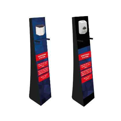 Indoor Steel Hand Sanitiser Unit 28cm wide - Auto Dispenser