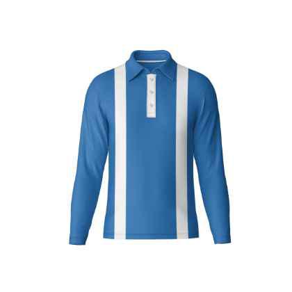 Long Sleeve Panelled Polo Shirt