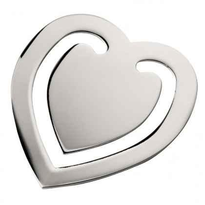 Heart bookmark chromed