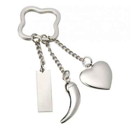Key chain with heart and horn of plenty