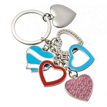 Key chain 5 hearts