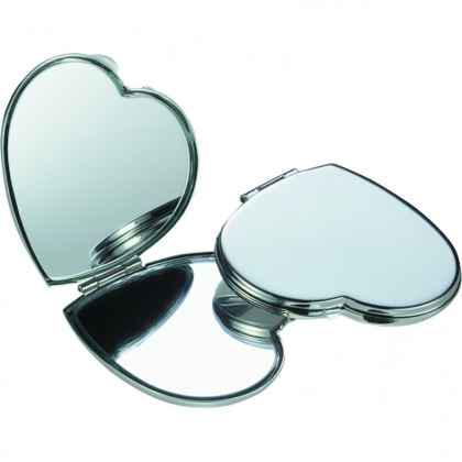 Pocket mirror heart shape