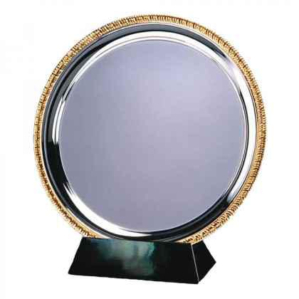15cm (6inch) Salver with Gold ribbed edge
