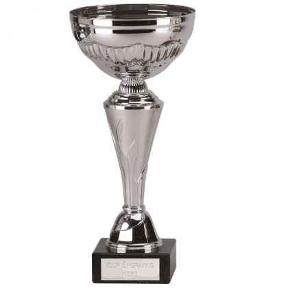 Silver Cup with Marble Base 11 inch