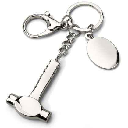 Builders Hammer and Tag Keyring