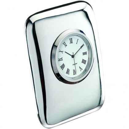 Desk clock "Tiffany" silver ring
