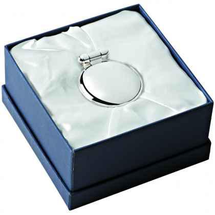 Desk clock "Shell" silver ring in Luxury Box